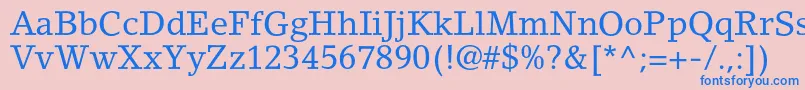 LinoletterstdRoman Font – Blue Fonts on Pink Background