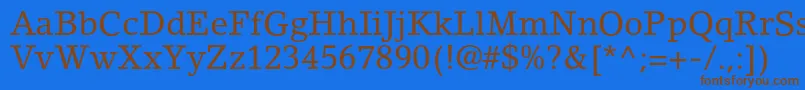 LinoletterstdRoman Font – Brown Fonts on Blue Background