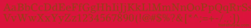 fuente LinoletterstdRoman – Fuentes Marrones Sobre Fondo Rojo