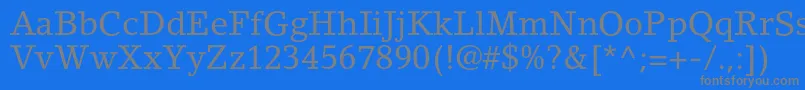 LinoletterstdRoman Font – Gray Fonts on Blue Background