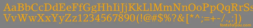 Шрифт LinoletterstdRoman – оранжевые шрифты на сером фоне