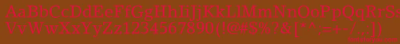Шрифт LinoletterstdRoman – красные шрифты на коричневом фоне