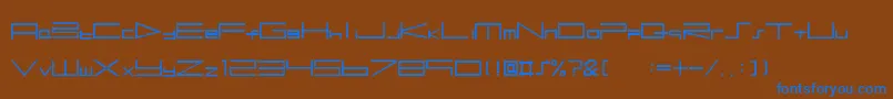 Шрифт Btse+Ps2Font – синие шрифты на коричневом фоне