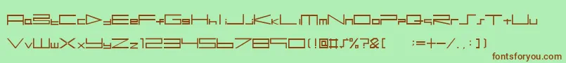 Btse+Ps2Font-fontti – ruskeat fontit vihreällä taustalla