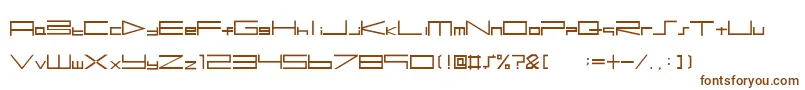 フォントBtse+Ps2Font – 白い背景に茶色のフォント