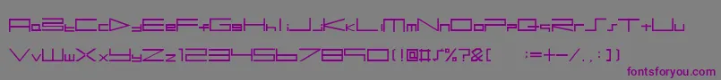 Btse+Ps2Font-fontti – violetit fontit harmaalla taustalla