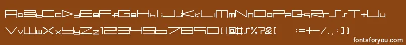 Btse+Ps2Font-fontti – valkoiset fontit ruskealla taustalla