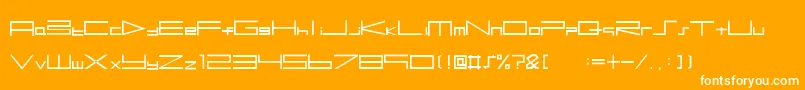 Btse+Ps2Font-fontti – valkoiset fontit oranssilla taustalla