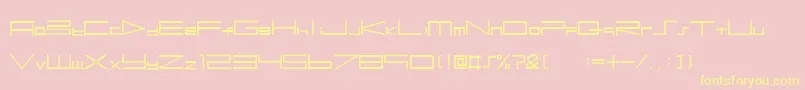 Btse+Ps2Font Font – Yellow Fonts on Pink Background