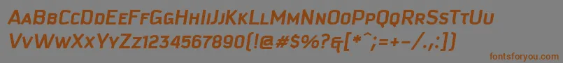 KautivaCapsBoldItalic Font – Brown Fonts on Gray Background