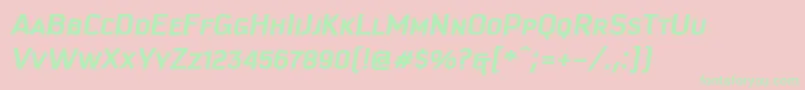 KautivaCapsBoldItalic Font – Green Fonts on Pink Background