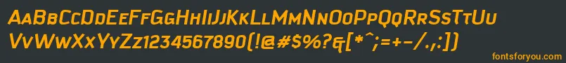 KautivaCapsBoldItalic Font – Orange Fonts on Black Background