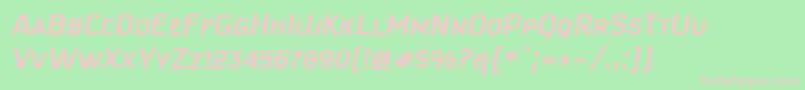 KautivaCapsBoldItalic Font – Pink Fonts on Green Background