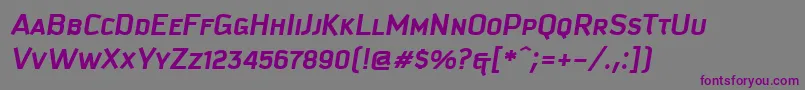 KautivaCapsBoldItalic Font – Purple Fonts on Gray Background