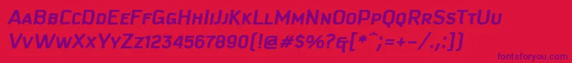 KautivaCapsBoldItalic Font – Purple Fonts on Red Background