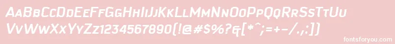 KautivaCapsBoldItalic Font – White Fonts on Pink Background