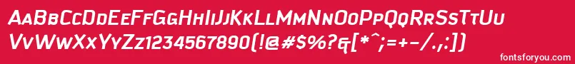 KautivaCapsBoldItalic Font – White Fonts on Red Background