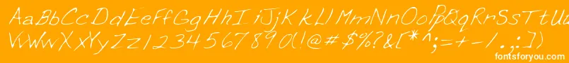 Erinshand Font – White Fonts on Orange Background