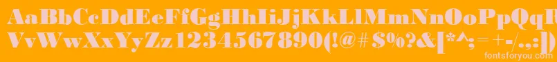 BodoniBlackRegular Font – Pink Fonts on Orange Background