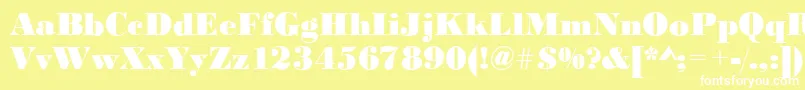 BodoniBlackRegular Font – White Fonts on Yellow Background