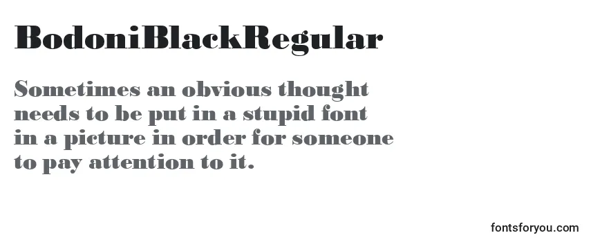Review of the BodoniBlackRegular Font