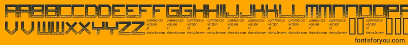 Digitaldisorder Font – Black Fonts on Orange Background