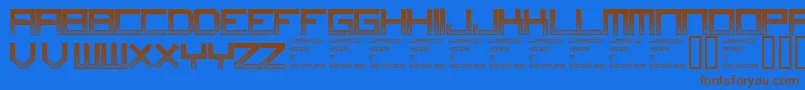 Digitaldisorder Font – Brown Fonts on Blue Background