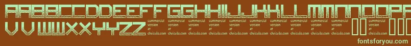 Digitaldisorder-fontti – vihreät fontit ruskealla taustalla