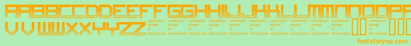 Digitaldisorder Font – Orange Fonts on Green Background