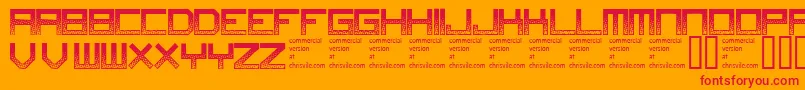 Digitaldisorder Font – Red Fonts on Orange Background