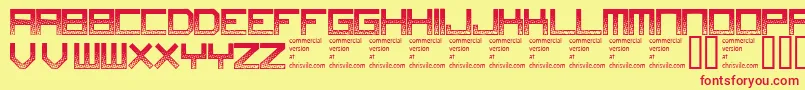 Digitaldisorder-fontti – punaiset fontit keltaisella taustalla