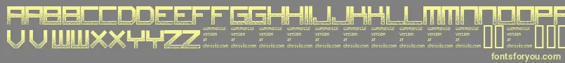 Digitaldisorder-fontti – keltaiset fontit harmaalla taustalla