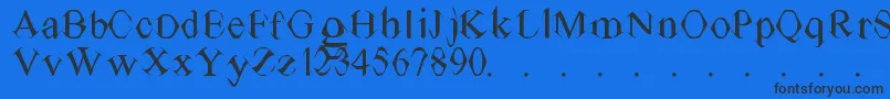 TvTimes Font – Black Fonts on Blue Background