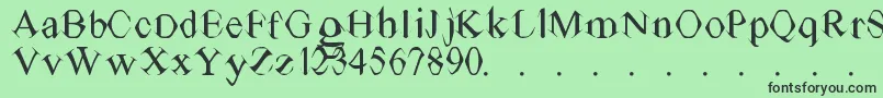 TvTimes Font – Black Fonts on Green Background