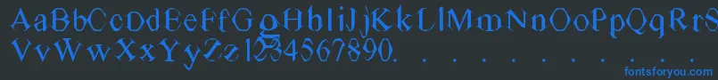 TvTimes Font – Blue Fonts on Black Background
