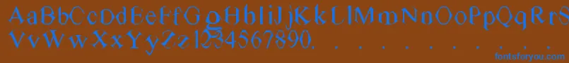 TvTimes Font – Blue Fonts on Brown Background