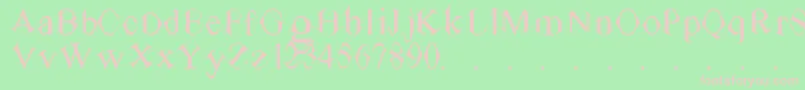 TvTimes-fontti – vaaleanpunaiset fontit vihreällä taustalla