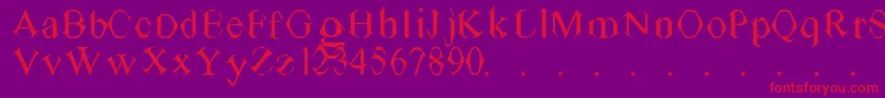 TvTimes Font – Red Fonts on Purple Background