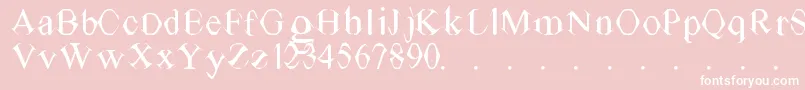 Шрифт TvTimes – белые шрифты на розовом фоне