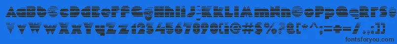 MekonGradient-Schriftart – Schwarze Schriften auf blauem Hintergrund