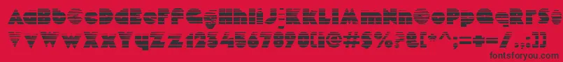 フォントMekonGradient – 赤い背景に黒い文字