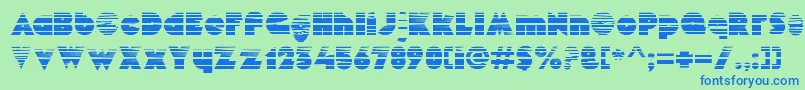 フォントMekonGradient – 青い文字は緑の背景です。