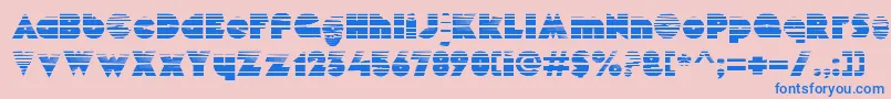 MekonGradient Font – Blue Fonts on Pink Background