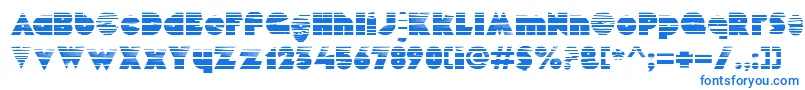 フォントMekonGradient – 白い背景に青い文字