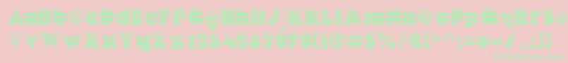 MekonGradient Font – Green Fonts on Pink Background