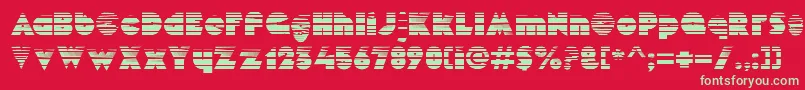 フォントMekonGradient – 赤い背景に緑の文字