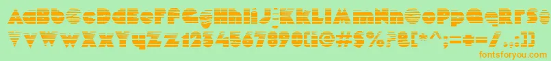 MekonGradient-Schriftart – Orangefarbene Schriften auf grünem Hintergrund