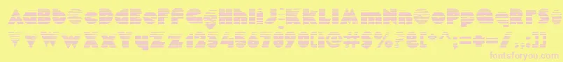 MekonGradient-Schriftart – Rosa Schriften auf gelbem Hintergrund