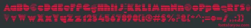 フォントMekonGradient – 黒い背景に赤い文字