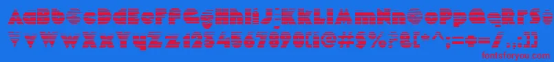 MekonGradient Font – Red Fonts on Blue Background